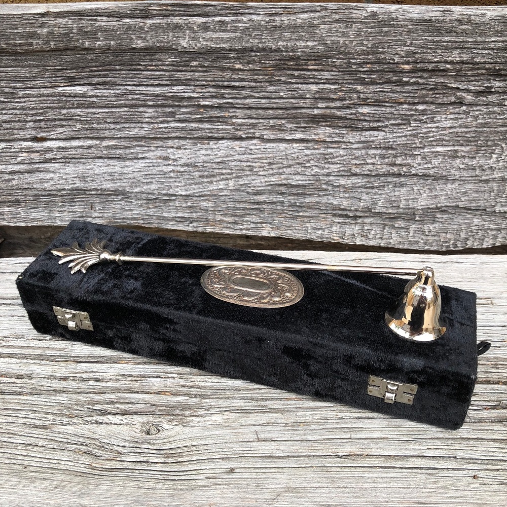 Candle Snuffer in black velvet box